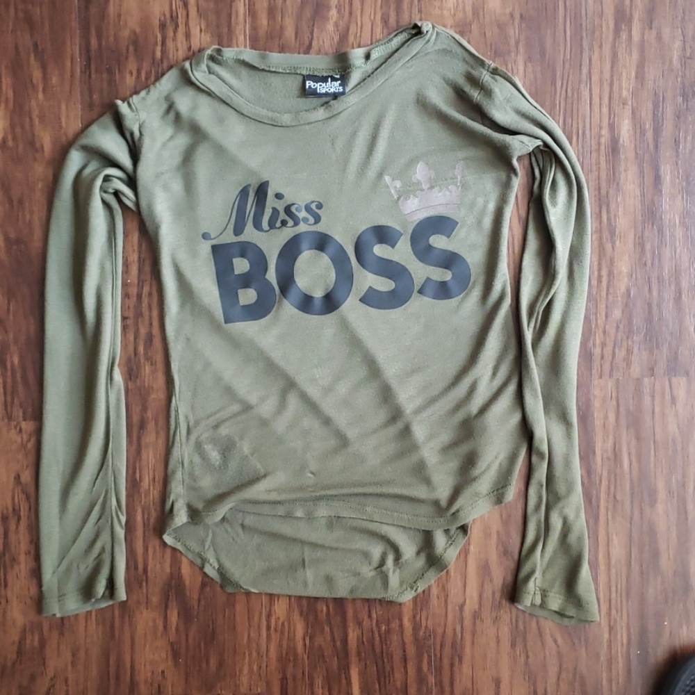 Miss Boss Hi-Lo Long Sleeve Shirt